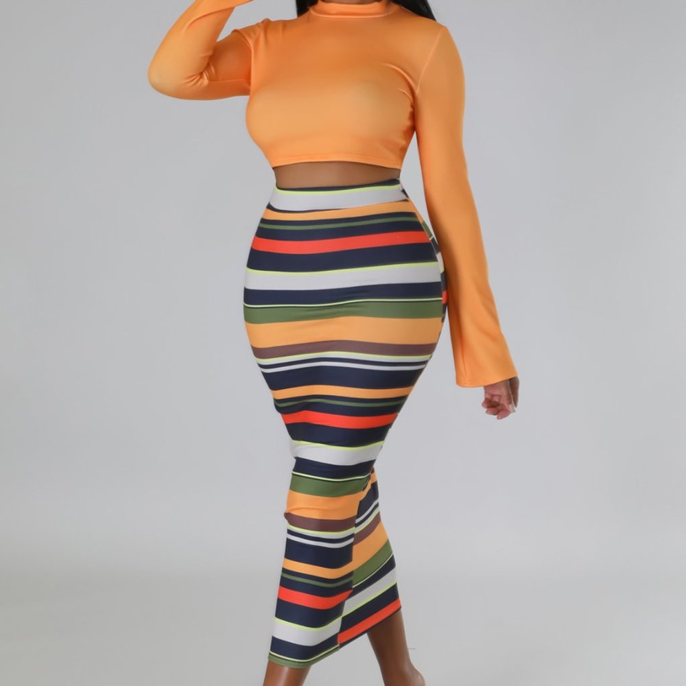 Fal Multi-Color Skirt Set